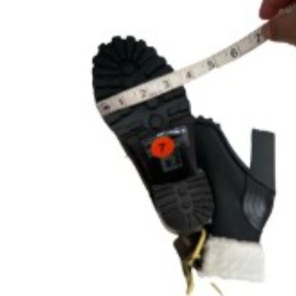 FOREVER21 Faux Leather & Faux Shearling Ankle Boots Black Women’s Size 7 (EU38) - Picture 14 of 16